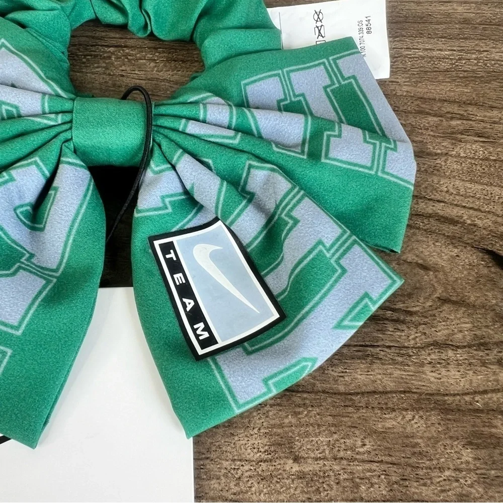 Nike NEW Team Bow Gorge Green Grey Ponytail Holder SKU# H24111